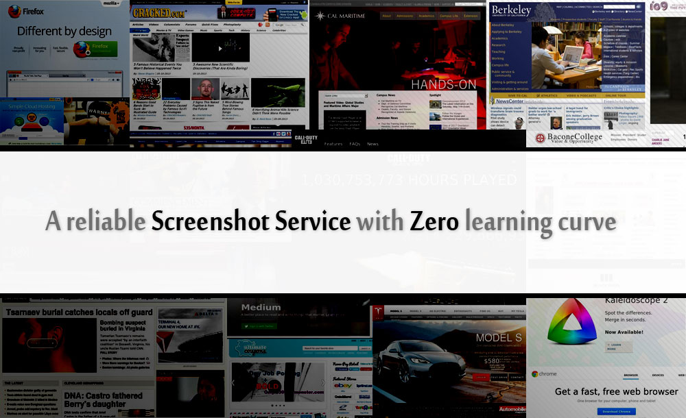 A reliable screenshot service with zero learning curve.